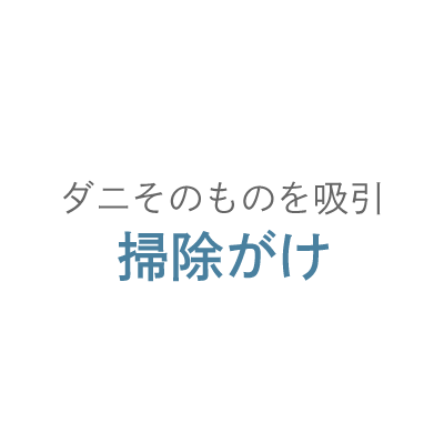 ダニそのものを吸引　掃除がけ