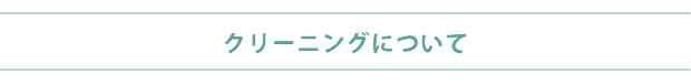 クリーニングについて